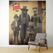 Tenture Fond de famille de zombies effrayants pour Hallowe (En situation)