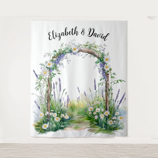 Tenture Fond de fantaisie de fleurs sauvages (Devant)