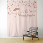 Tenture Fond de Félicitations Rose Gold Pink pour la Remis (En situation)