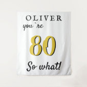 Tenture Fond de fête d'anniversaire 80 ans inspirant (Devant)