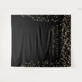 Tenture Fond de fête d'anniversaire Confetti Glam Gold Tou (Devant (Horizontal))