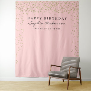 Tenture Fond de fête d'anniversaire Confetti Glam Gold Tou