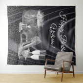 Tenture Fond de fête d'anniversaire de chaussure argentée  (En situation (horizontale))