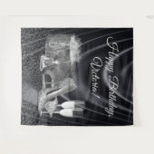 Tenture Fond de fête d'anniversaire de chaussure argentée  (Devant (Horizontal))