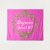 Tenture Fond de fête d'anniversaire de couleur Paillettes  (Devant (Horizontal))