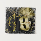 Tenture Fond de fête d'anniversaire en masque (Devant (Horizontal))