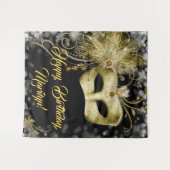 Tenture Fond de fête d'anniversaire en masque (Devant (Horizontal))