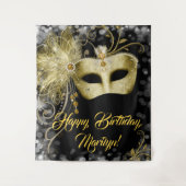 Tenture Fond de fête d'anniversaire en masque (Devant)