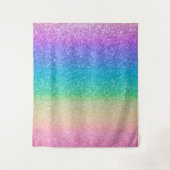 Tenture Fond de fête d'anniversaire pailleté arc-en-ciel (Devant)