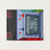 Tenture Fond de fête d'anniversaire pour jeux vidéo rétro  (Devant (Horizontal))