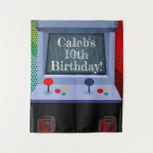 Tenture Fond de fête d'anniversaire pour jeux vidéo rétro  (Devant)