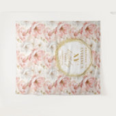 Tenture Fond de fête d'anniversaire rose poudré à motifs f (Devant (Horizontal))