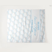 Tenture Fond de fête d'anniversaire Sweet 15 Bleu Bébé Arg (Devant (Horizontal))