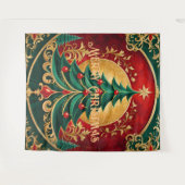 Tenture Fond de fête de l'arbre de Noël (Devant (Horizontal))