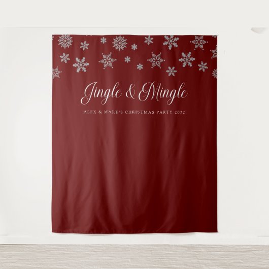 Tenture Fond de fête de Noël Jingle et Mingle (Devant)