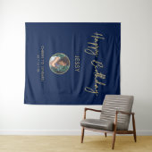 Tenture Fond de fête de photo d'anniversaire joyeux or et  (En situation (horizontale))