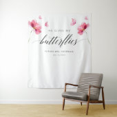 Tenture Fond de Fête des mariées florale (En situation)