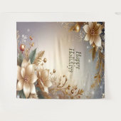 Tenture Fond de fête floral doré (Devant (Horizontal))
