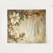 Tenture Fond de fête florale de Noël (Devant (Horizontal))