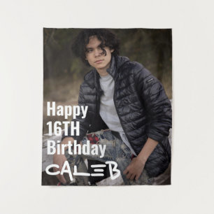 Tenture Fond de fête personnalisé avec photo personnalisée