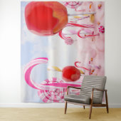 Tenture Fond de fête pour fille au pays des bonbons (En situation)