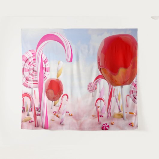 Tenture Fond de fête pour fille Candy Land (Devant (Horizontal))