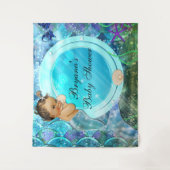 Tenture Fond de fête Sirène de la mer enchantée pour bébé  (Devant)