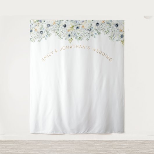 Tenture Fond de fleurs et de verdure pour mariage et séanc (Devant)