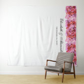 Tenture Fond de fleurs roses. Fond de mariage floral (En situation (horizontale))