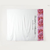 Tenture Fond de fleurs roses. Fond de mariage floral (Devant (Horizontal))