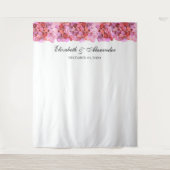 Tenture Fond de fleurs roses. Fond de mariage floral (Devant)