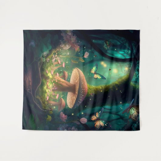 Tenture Fond de forêt enchantée (Devant (Horizontal))