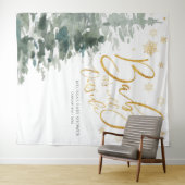 Tenture Fond de forêt hivernale or bébé il fait froid deho (En situation (horizontale))