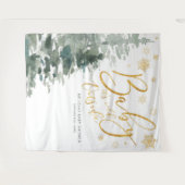 Tenture Fond de forêt hivernale or bébé il fait froid deho (Devant (Horizontal))