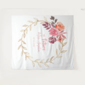 Tenture Fond de futur mariage de Mme en or Backdrop Photob (Devant (Horizontal))