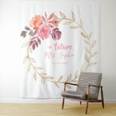 Tenture Fond de futur mariage de Mme en or Backdrop Photob (En situation)