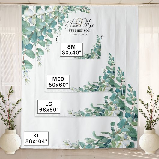 Tenture Fond de FUTURE MRS Eucalyptus pour enterrement de 