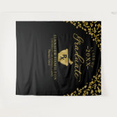 Tenture Fond de graduation Black Gold de l'école de pharma (Devant (Horizontal))