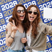 Tenture Fond de graduation bleu et or