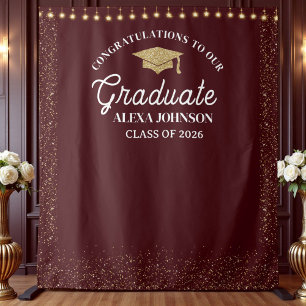 Tenture Fond de graduation bordeaux foncé de la promotion 
