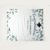 Tenture Fond de graduation de photo d'eucalyptus à l'aquar (Devant (Horizontal))