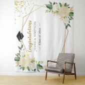 Tenture Fond de graduation de photo moderne floral doré iv (En situation)