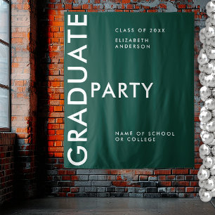 Tenture Fond de graduation personnalisé vert émeraude gras