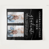 Tenture Fond de graduation photo noir blanc calligraphie 2 (Devant (Horizontal))