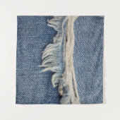 Tenture Fond de jeans déchirés textures. (Devant (Horizontal))