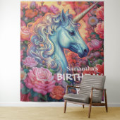 Tenture Fond de la licorne magique (En situation)