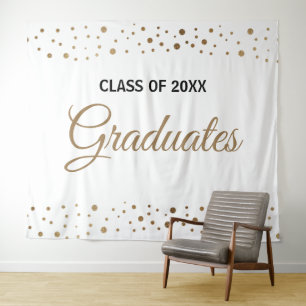Tenture Fond de la promotion de diplômés Or Blanc
