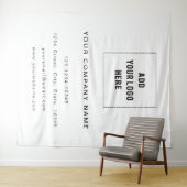 Tenture Fond de logo d'entreprise, fond de foire commercia (En situation (horizontale))