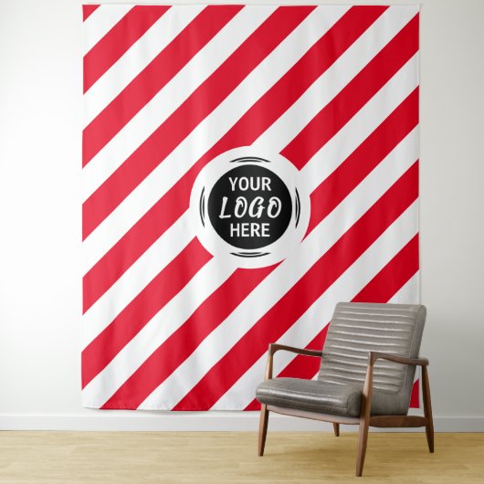 Tenture Fond de logo personnalisé Simple et moderne (En situation)