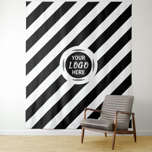 Tenture Fond de logo personnalisé Simple et moderne (En situation)